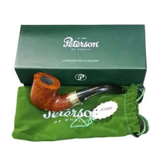 Peterson of Dublin Smooth Bent Pipe with Silver Band
